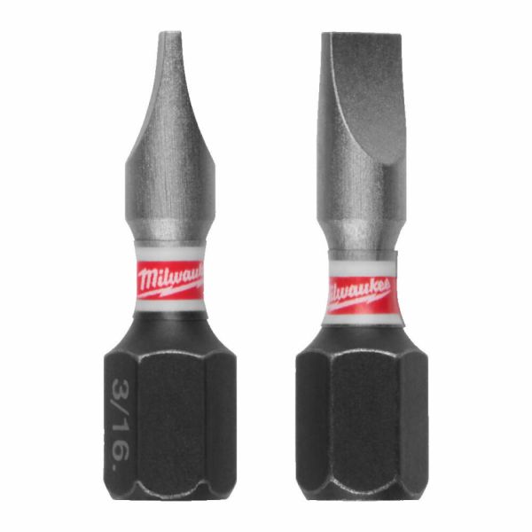 Біта SHOCKWAVE MILWAUKEE, SL1,2x6,5, 25мм, (3шт)
