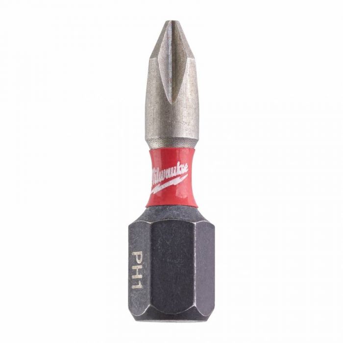 BIT SHOCKWAVE MILWAUKEE, PH1, 25 мм, (2 шт.)
