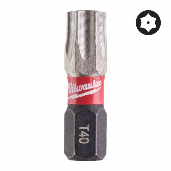 Біта SHOCKWAVE MILWAUKEE, TX BO40, 25мм, (3шт)