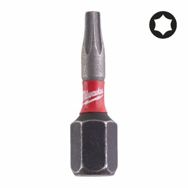 Біта SHOCKWAVE MILWAUKEE, TX10, 25мм, (3шт)