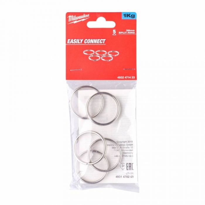D-подібне кільце MILWAUKEE з брелоком для кріплення ручного інструменту (5шт.)
