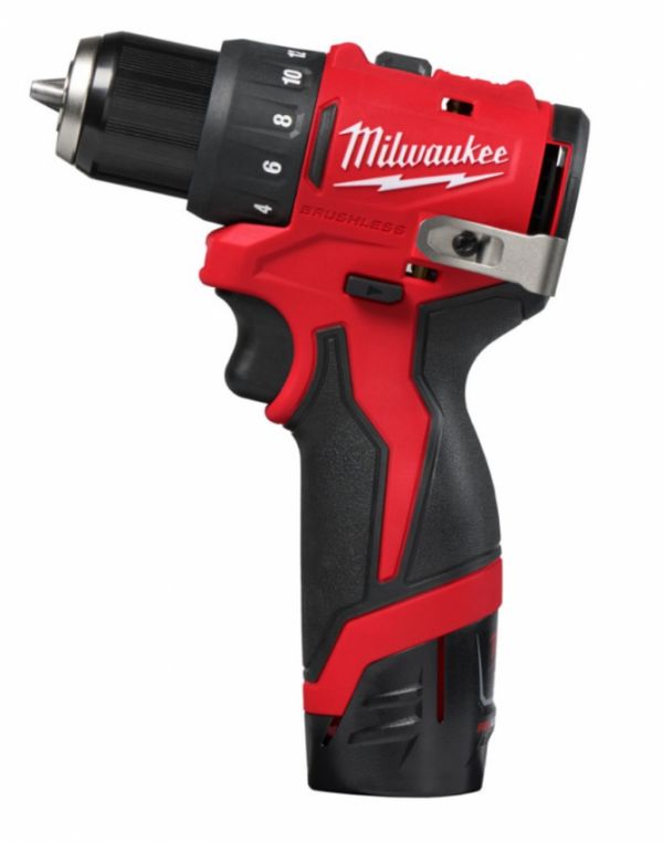 Дриль-шурупокрут акумуляторний MILWAUKEE M12 BLDDRC-202C (40Нм) (ЗП+2ак.Х2Аг+кейс)