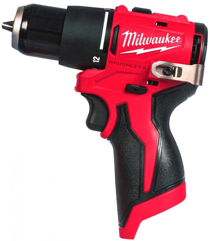 Дриль-шуруповерт акумуляторна безщіткова ударна MILWAUKEE, M12 BLPDRC-402С (40Нм) (зарядний пристрій, 2 акум.Х4Аг, кейс)