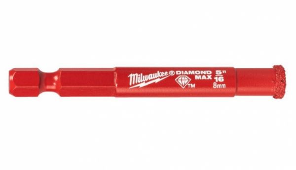 Коронка алмазна Diamond Plus/Max MILWAUKEE, Ø8,0мм (1/4 Hex)