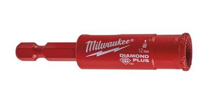 Коронка алмазна Diamond Plus MILWAUKEE, Ø12,0мм (1/4 Hex)