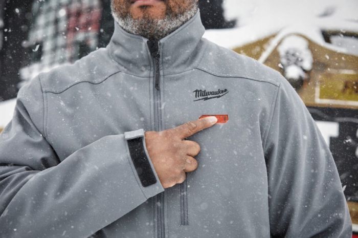 Куртка з підігрівом MILWAUKEE, M12 HJGREY5-201(XXL), сіра (розмір XXL) (+зар.пр., 1 акум.Х 2Аг)