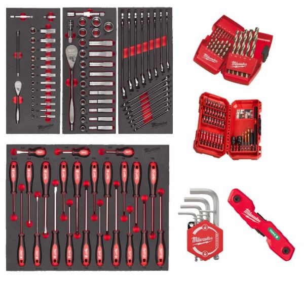 Набір інструментів для візка 170 пр.(Ложементи) MILWAUKEE