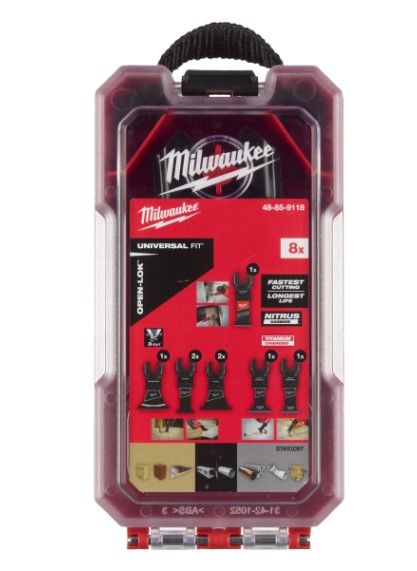 Набір полотен для мультітула Bi-Metal OPEN-LOK™ MILWAUKEE WM (8шт) в кейсі