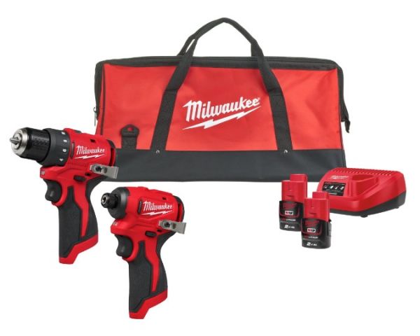 Набір з 2 інструментів безщіткових акумуляторних M12 BLPP2D-202B (BLDDRC.BLIDRC.ЗУ+2акк.Х2Ач+сумка)