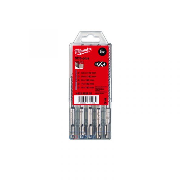 Набір бурів SDS-PLUS с 4-мя режущими кромками MILWAUKEE 4932352835