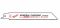 Полотно для шаб. пили MILWAUKEE, 150мм/ крок зуба 3,2/2,1мм, (5шт), (універсальні)