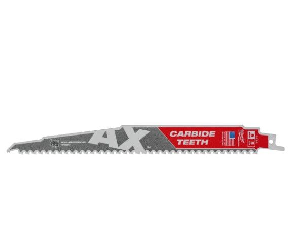 Полотно для шабельних пил AX CARBIDE MILWAUKEE, 230мм/5мм, (деревина з цвяхами)