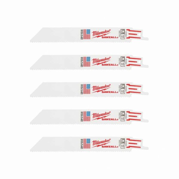 Полотно для шабельних пил MILWAUKEE, 150х2,5мм, (5шт), (універсальні)
