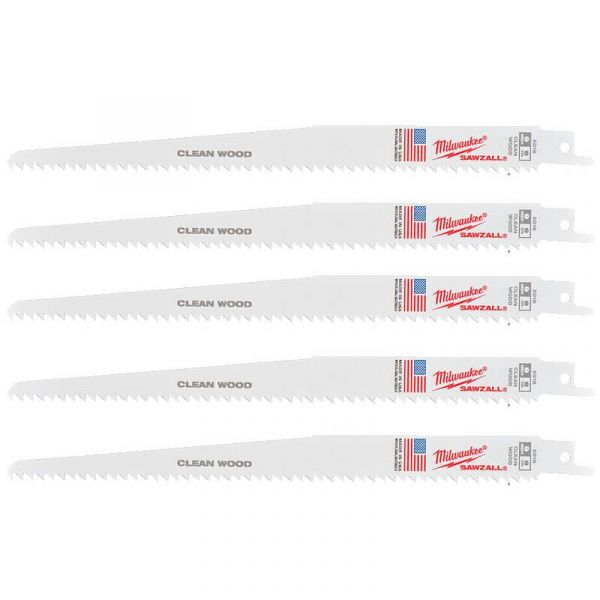 Полотно для шабельних пил MILWAUKEE 230/4,2мм, (5шт), (деревина, пластик)