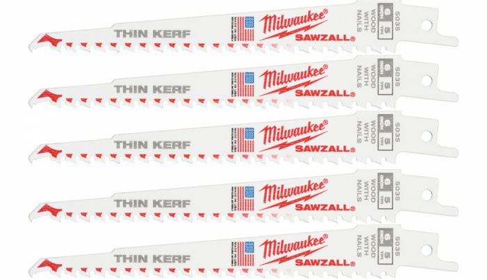 Полотно для шабельних пил THIN KERF FANG TIP MILWAUKEE, 150/5,0мм, (5шт), (деревина з цвяхами)