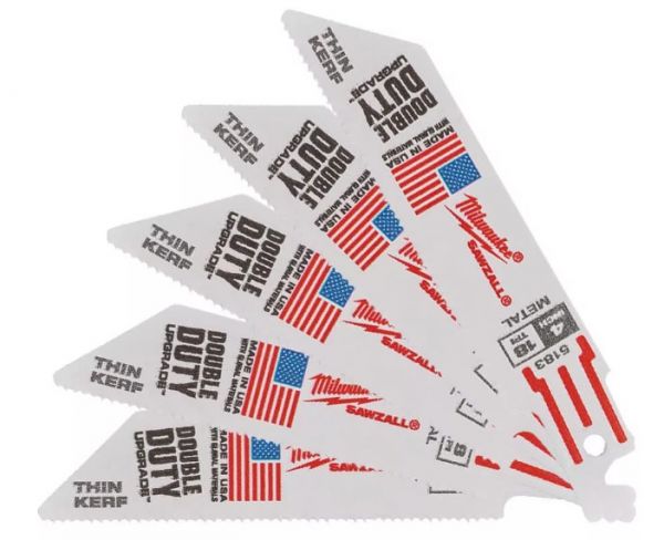 Полотно для шабельних пил THIN KERF MILWAUKEE, 100х1,4мм, (5шт), (метал)