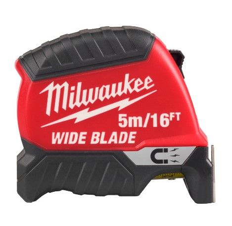Рулетка магнітна WIDE BLADE MAGNETIC MILWAUKEE (Gen2), (полотно 35мм), 5м/16фт