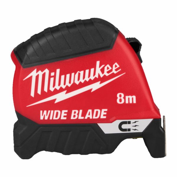 Рулетка магнітна WIDE BLADE MAGNETIC MILWAUKEE (Gen2), (полотно 35мм), 8м