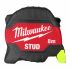 Рулетка магнитная MILWAUKEE, STUD (Gen 3), 8м (33мм)