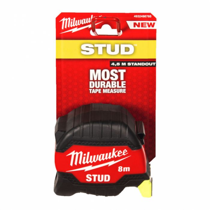 Рулетка магнитная MILWAUKEE, STUD (Gen 3), 8м (33мм)