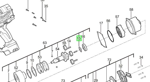 Шайба редуктора гайкокрута MILWAUKEE