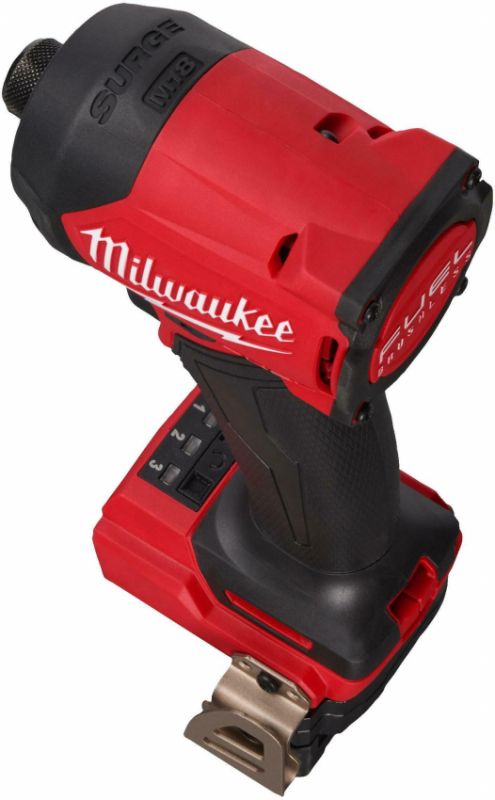 Шуруповерт ударний гідравлічний акумуляторний безщітковий MILWAUKEE, M18 FIDRQ-0X,113Нм (каркас, кліпса для ременя, HDкейс)