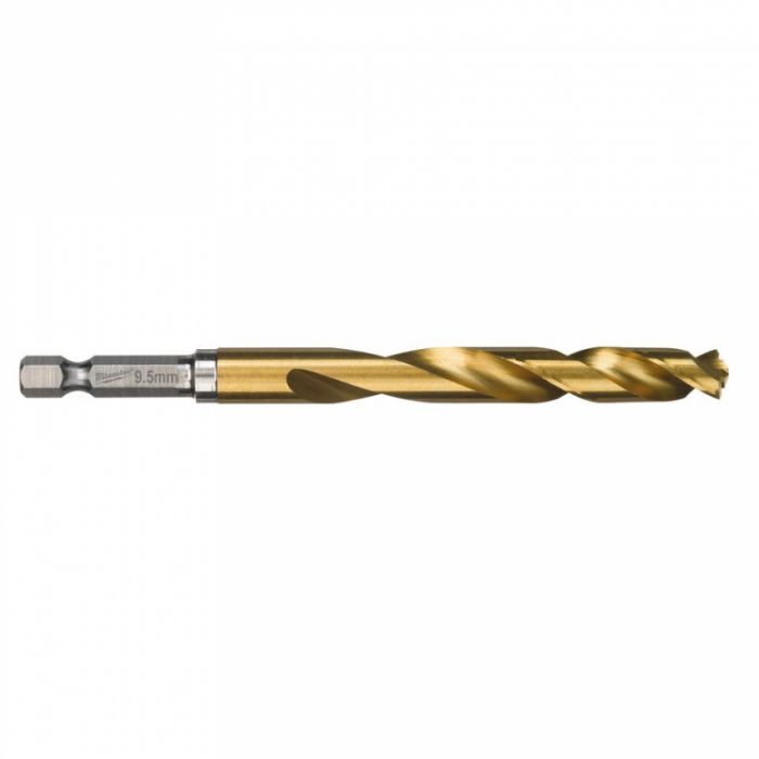 Свердло по металу RedHEX HSS-G TiN MILWAUKEE, Ø9,5мм