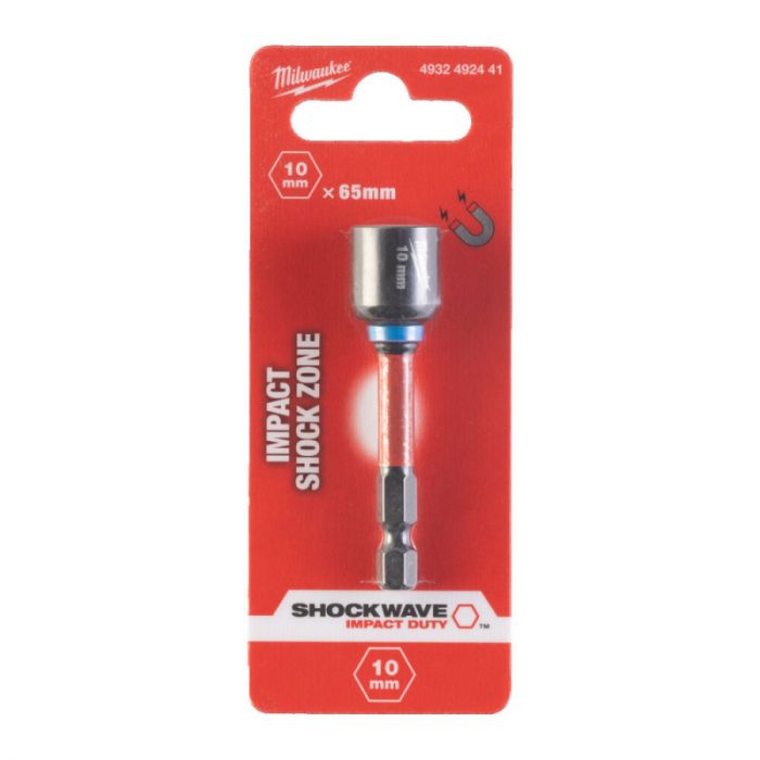 Торцева головка 1/4 дюйма, шестигранная, 10 мм Shockwave, ударопрочная Milwaukee 4932492441