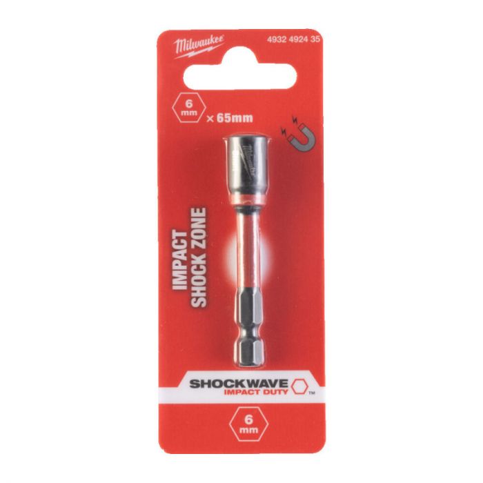 Торцева головка 1/4 дюйма, шестигранная, 6 мм Shockwave, ударопрочная Milwaukee 4932492435