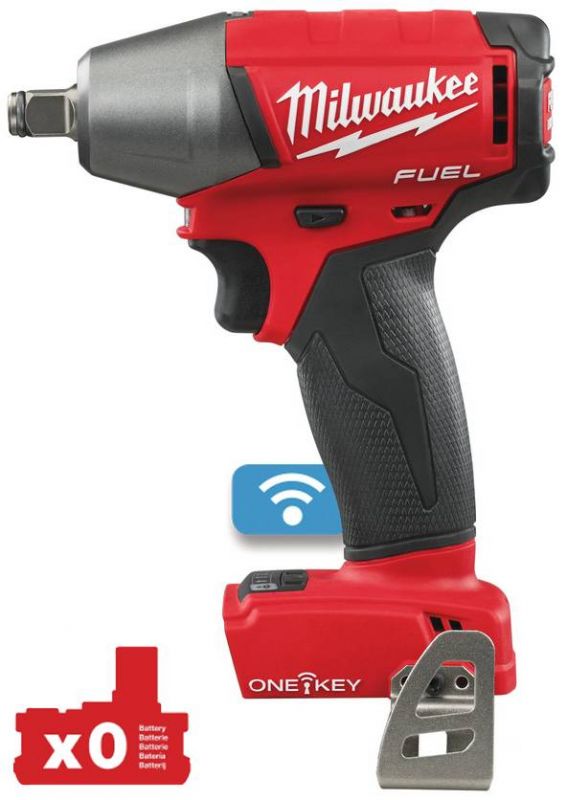 Ударний гайковерт (300 Нм) Н MILWAUKEE 1/2\" M18 FUEL ONEIWF12-0 ONE-KEY з фрикц. кільцем 4933451153